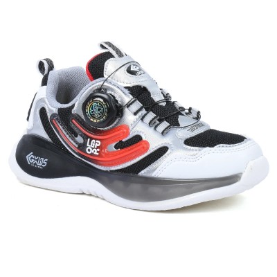 Basket enfant argent et rouge fermeture molette LIY35048NS-N-RG