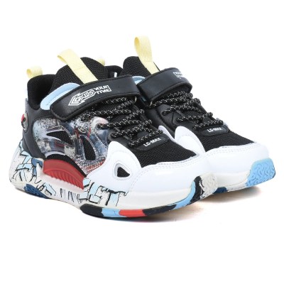 Chaussure de sport enfant L-G KIDS LIY35150S-N-RG noir blanc rouge