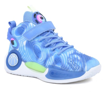 Chaussure montante de basketball L-G KIDS LJY35583S-BL bleu et blanc