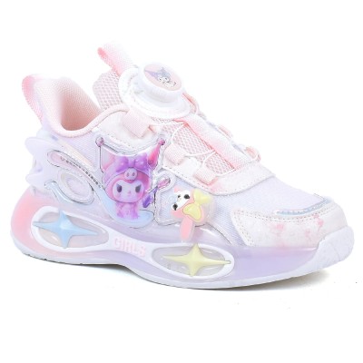 Basket lumineuse fille rose et blanc LECHENG KIDS 5228-RO