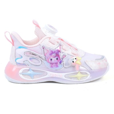 Basket lumineuse fille rose et blanc LECHENG KIDS 5228-RO
