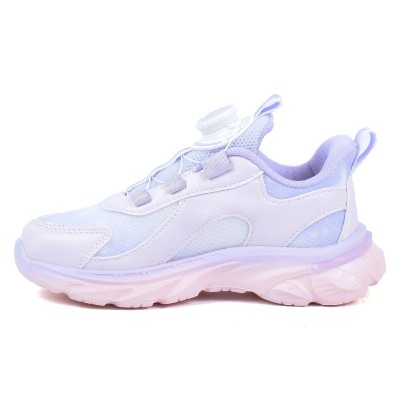 Basket lumineuse fille violet et rose motif dessin animé LECHENG KIDS B635-VLT