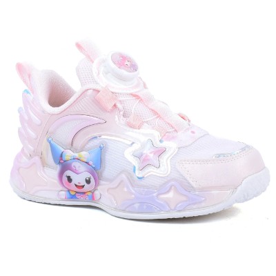 Basket lumineuse fille rose et blanc à ailes motif animé LECHENG KIDS 5227-RO