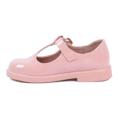 Chaussure fille rose vernie à boucle dorée OSCAR KIDS OK-DR2603-B-RO
