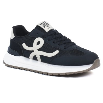 Basket femme noire et blanche style sport casual FASHION CASUAL K532-N