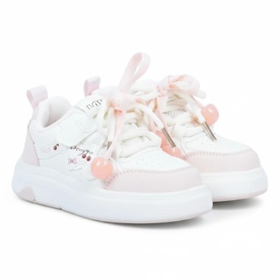 chaussures-baskets-fille-fantaisie-blanc-rose-b2520-bc-ro