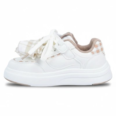 baskets-fille-chic-blanc-kaki-b2512-bc-k