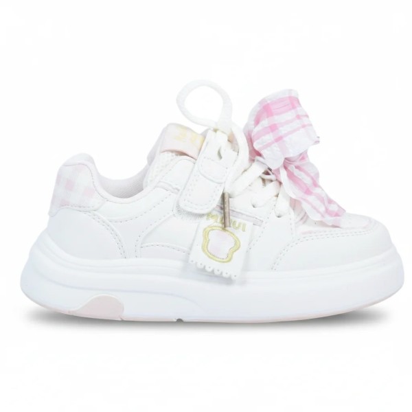 BASKETS FILLE BLANC ROSE