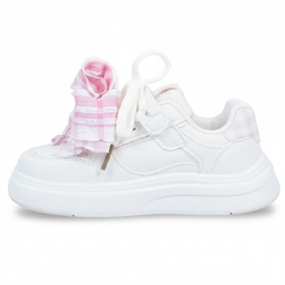 baskets-fille-chic-blanc-rose-b2512-bc-ro