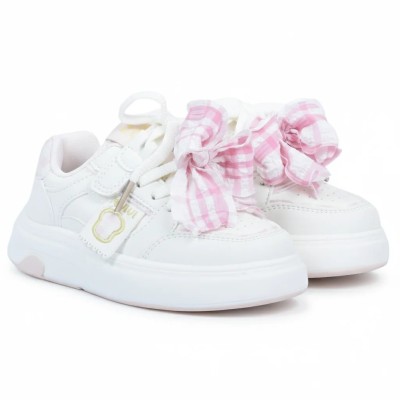baskets-fille-chic-blanc-rose-b2512-bc-ro
