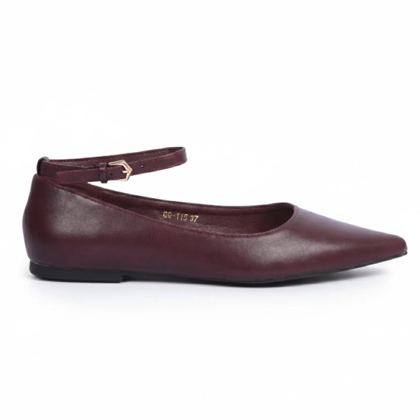 BALLERINES BORDEAUX A BRIDE CHEVILLE