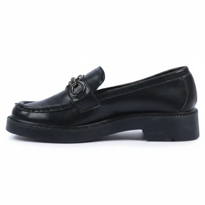 Mocassins Femme Noir Primo Marco – Talon Confort & Élégance | Réf. PM-8-714-3-N