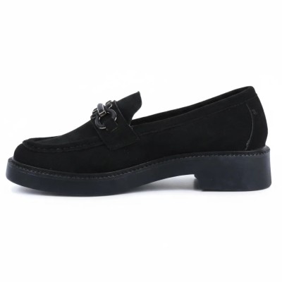 Mocassins Femme Daim Noir Primo Marco – Talon Confort & Élégance | Réf. PM-8-714-3-DN