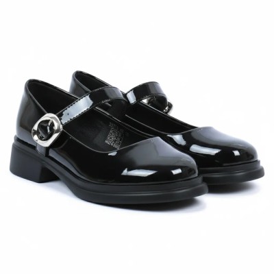 Babies Femme Noir Primo Marco – Vernis & Talon Confort | Réf. PM-25769-40-N