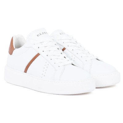 Baskets Homme Blanc ELITO – Style Casual & Confort | Réf. EL-2581-C-BC-M