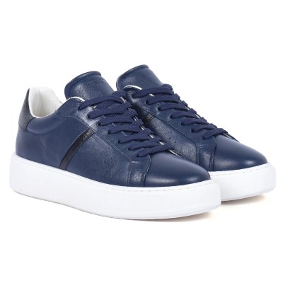Baskets Homme Bleu Marine ELITO – Style Casual & Semelle Confort | Réf. EL-2581-C-BM