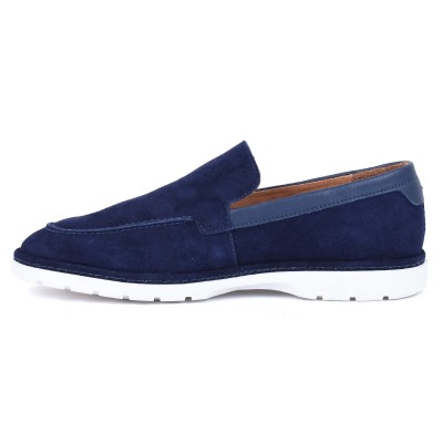 Mocassins Homme Daim Bleu Marine ELITO – Confort & Élégance | Réf. EL-2235-D-BM