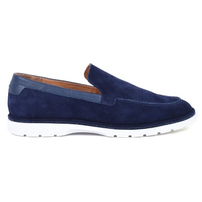 Mocassins Homme Daim Bleu Marine ELITO – Confort & Élégance | Réf. EL-2235-D-BM