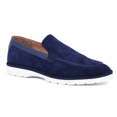 Mocassins Homme Daim Bleu Marine ELITO – Confort & Élégance | Réf. EL-2235-D-BM