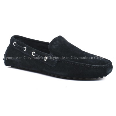 mocassin-homme-superga-100% cuir-casual-noir-sgas001wp0-999