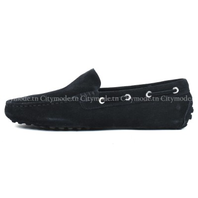 mocassin-homme-superga-100% cuir-casual-noir-sgas001wp0-999