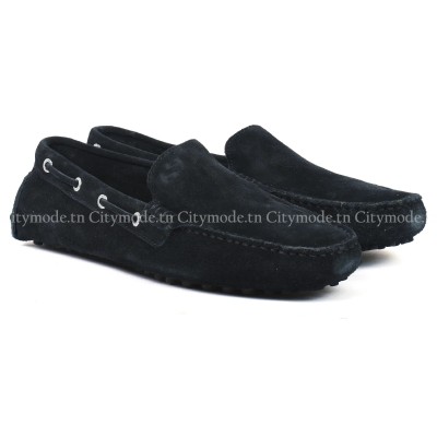 mocassin-homme-superga-100% cuir-casual-noir-sgas001wp0-999