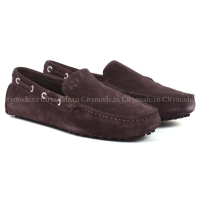 mocassin-homme-superga-100% cuir-casual-marron-sgas001wp0-K51