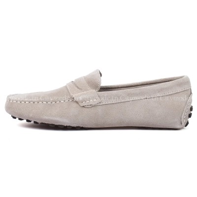 mocassin-homme-casual-superga-100% cuir-gris-clair-sgas001wr0-362