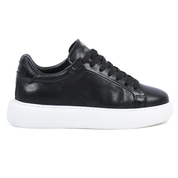 SNEAKERS HOMME NOIR CUIR