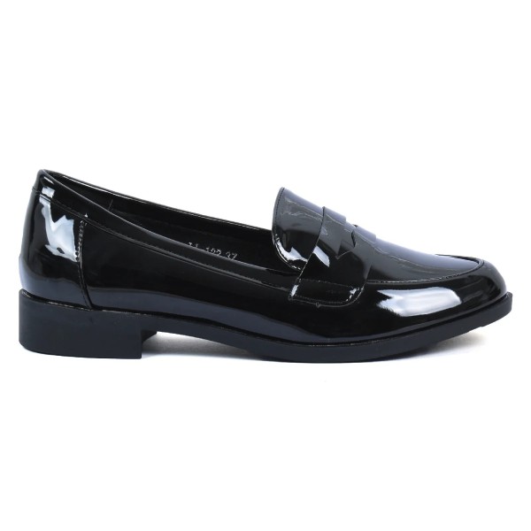 MOCASSINS FEMME VERNIS CLASSIQUES NOIRES