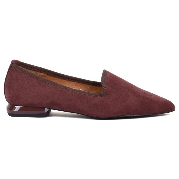 MOCASSINS FEMME DAIM ÉLÉGANTS MARRON