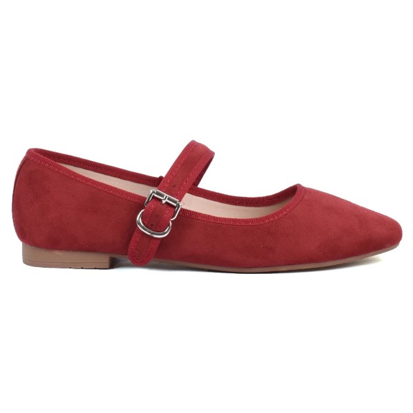 BALLERINES FEMME AVEC BRIDE ROUGES