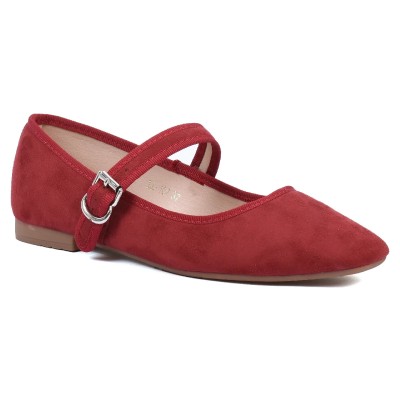 ballerines-femme-double-bride-rouge-gla-ll-102-rg
