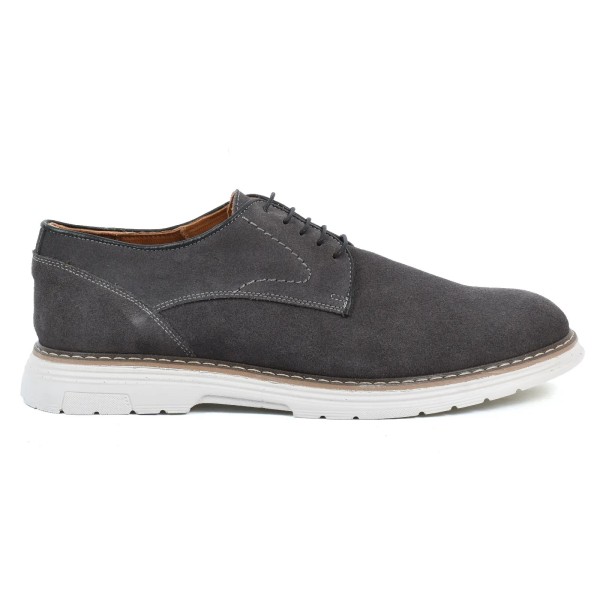 CHAUSSURES VILLE HOMME GRIS DAIM