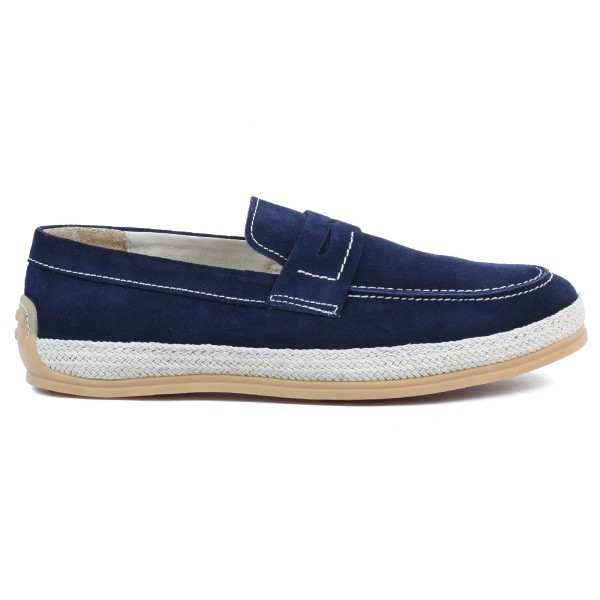 MOCASSINS HOMME EN SUÈDE BLEU MARINE