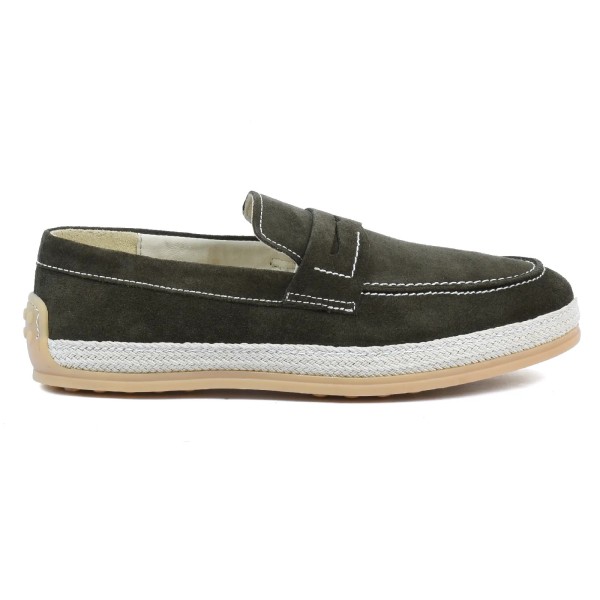 MOCASSINS HOMME EN SUÈDE VERT FONCÉ