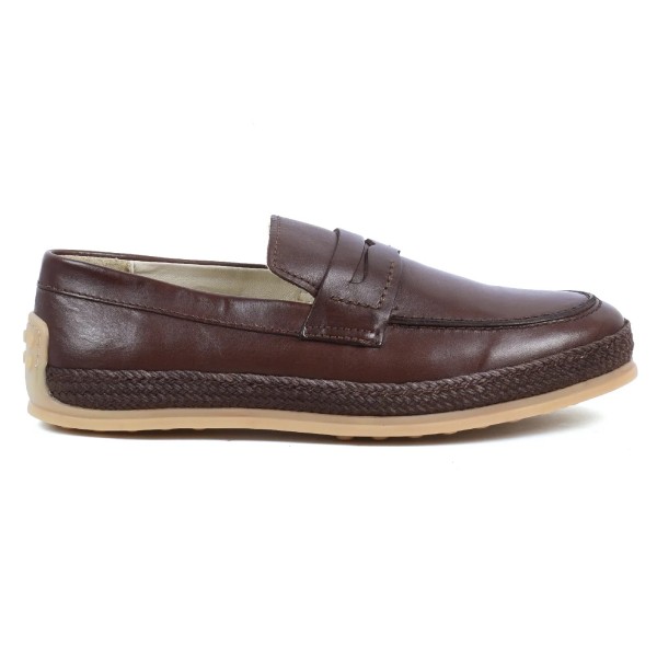MOCASSINS HOMME EN CUIR MARRON