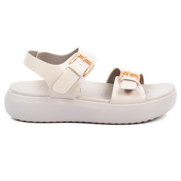 SANDALES FEMME PLATEFORME BEIGE