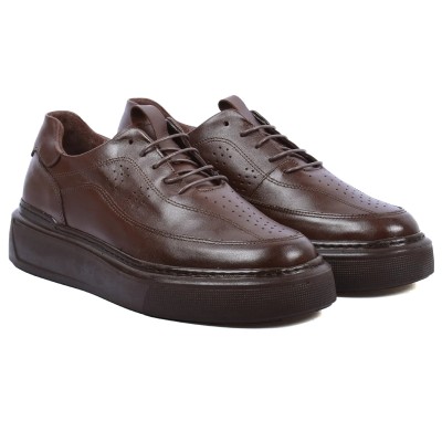 Chaussure homme pablo 100 % en cuir marron