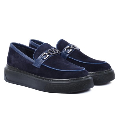 mocassin homme Pablo 100 % cuir bleu