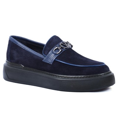 mocassin homme Pablo 100 % cuir bleu