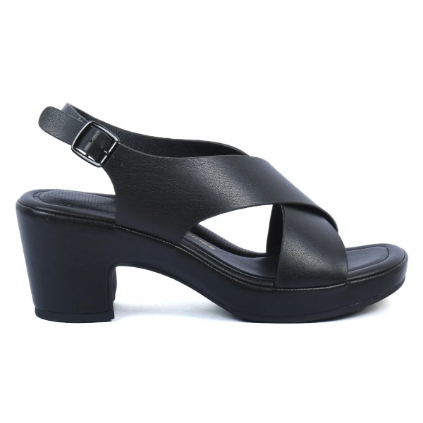 SANDALES À TALON FEMME CASUAL NOIR