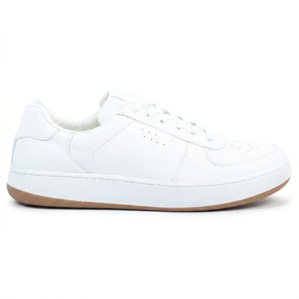 BASKETS HOMME CUIR LACETS CASUAL BLANC