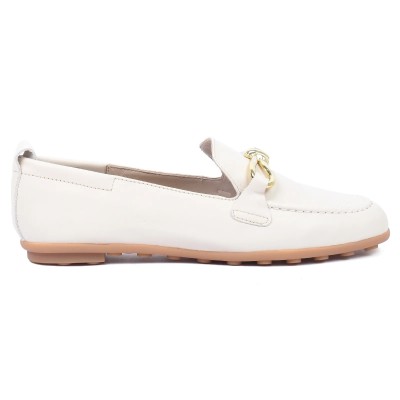 mocassin femme andrea bruni 100 % cuir beige ab-134-3-bg