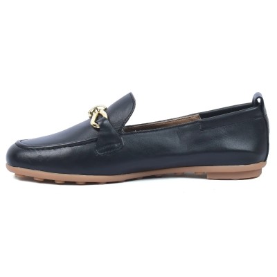 mocassin femme andrea bruni 100 % cuir noir ab-134-3-n