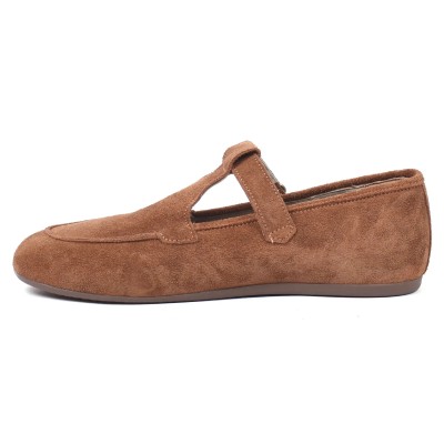 mocassin femme andrea bruni 100 % cuir camel ab-065-1-dc