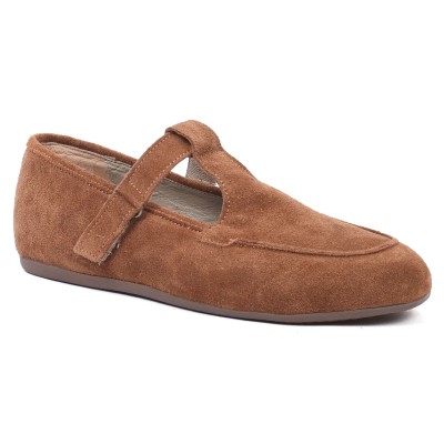 mocassin femme andrea bruni 100 % cuir camel ab-065-1-dc