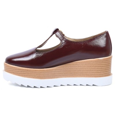 babies femme compensée bordeaux andrea bruni 100 % cuir ab-103-bx