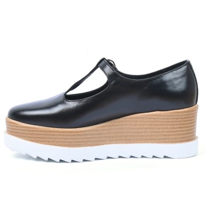 babies femme compensée noir andrea bruni 100 % cuir ab-103-n