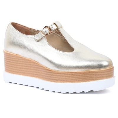 babies femme compensée doré andrea bruni 100 % cuir ab-103-do